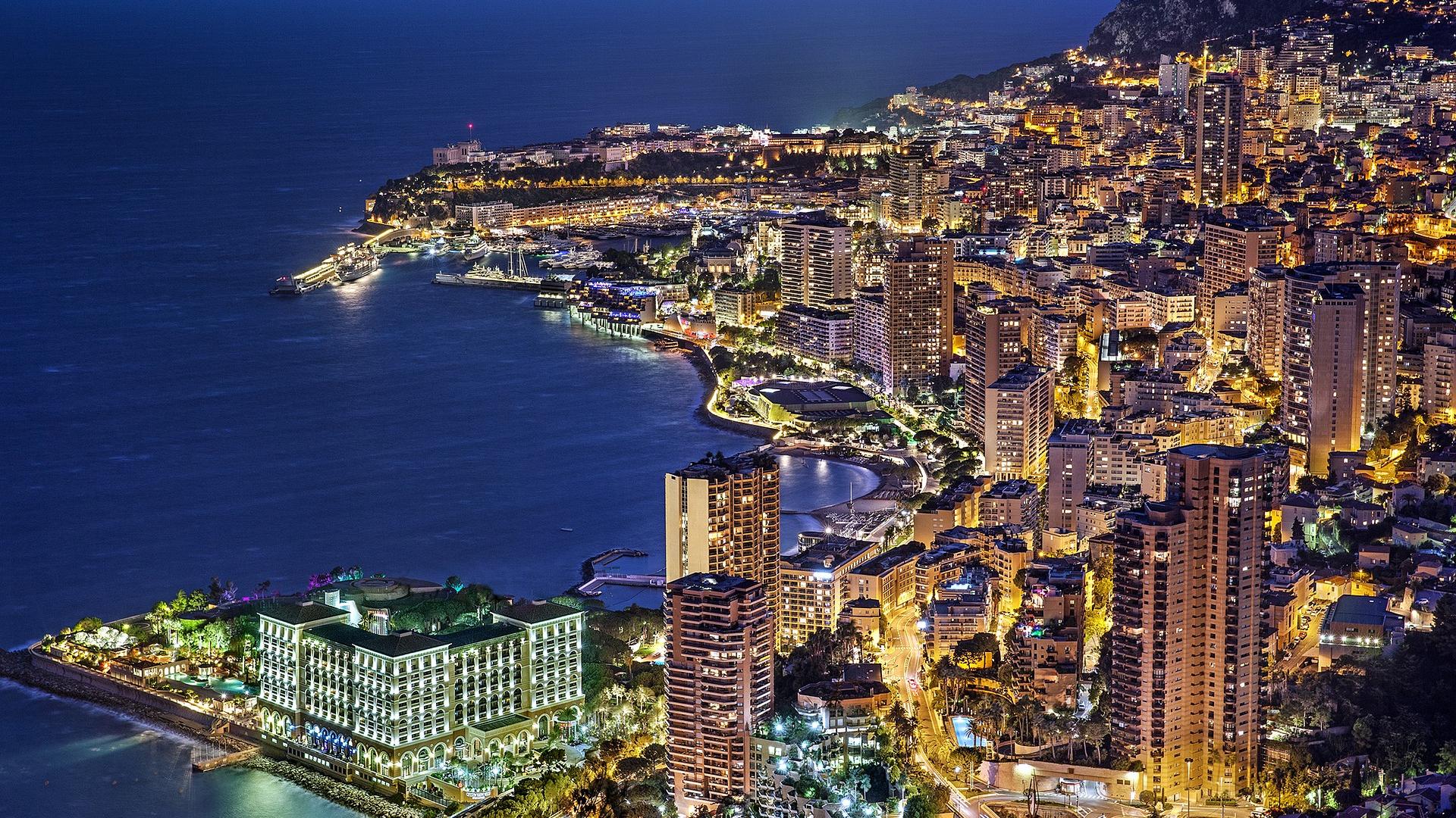 Der Stadtstaat Monaco an der französischen Küste