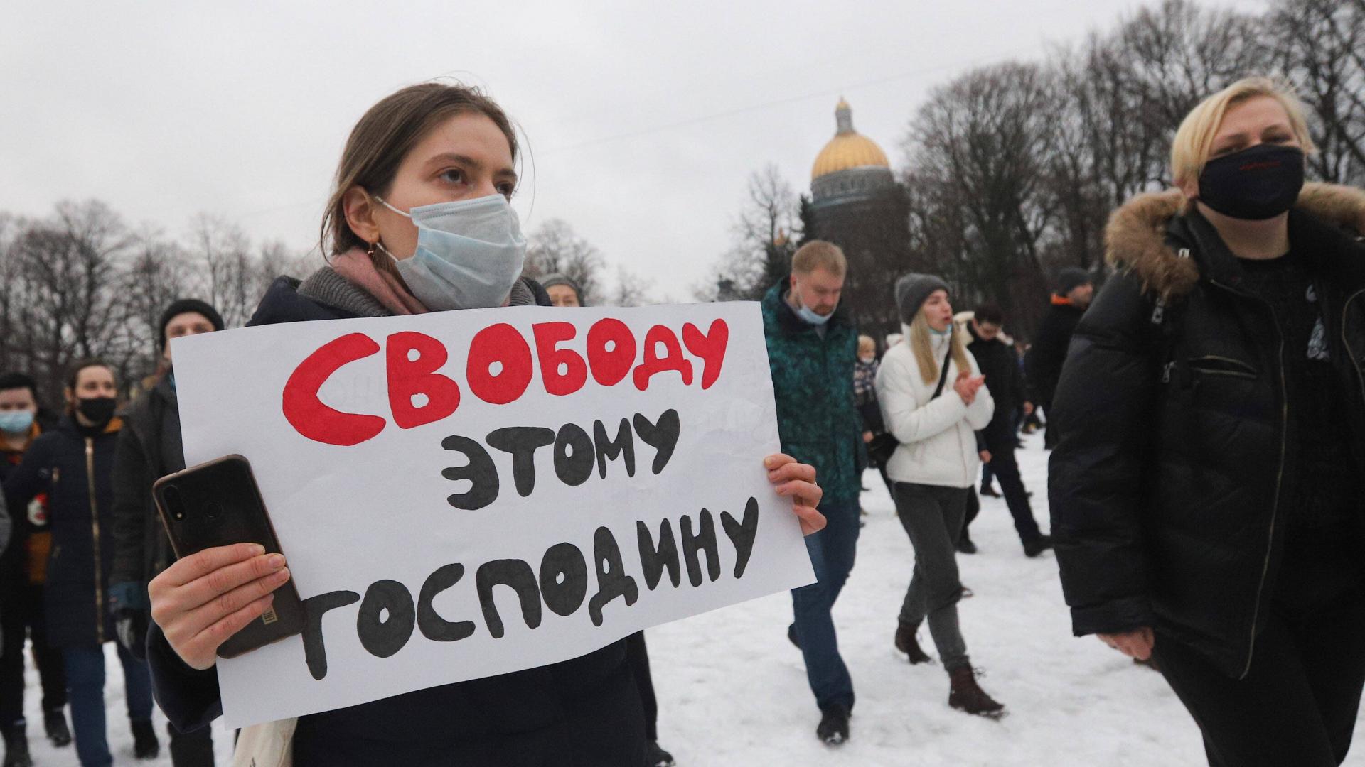 St. petersburg demonstration russland