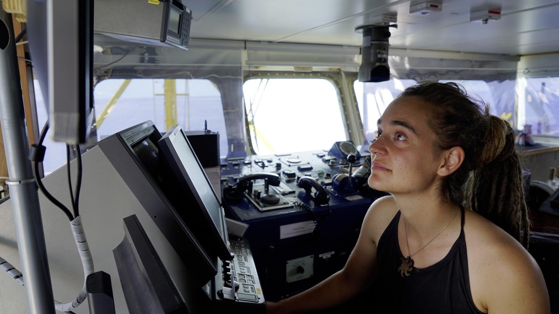 Carola Rackete an Board der Sea Watch 3