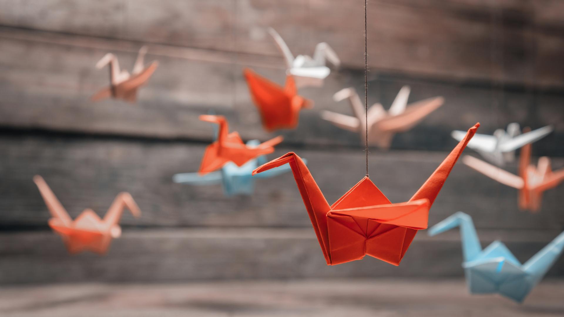 Origami Figuren Kranich