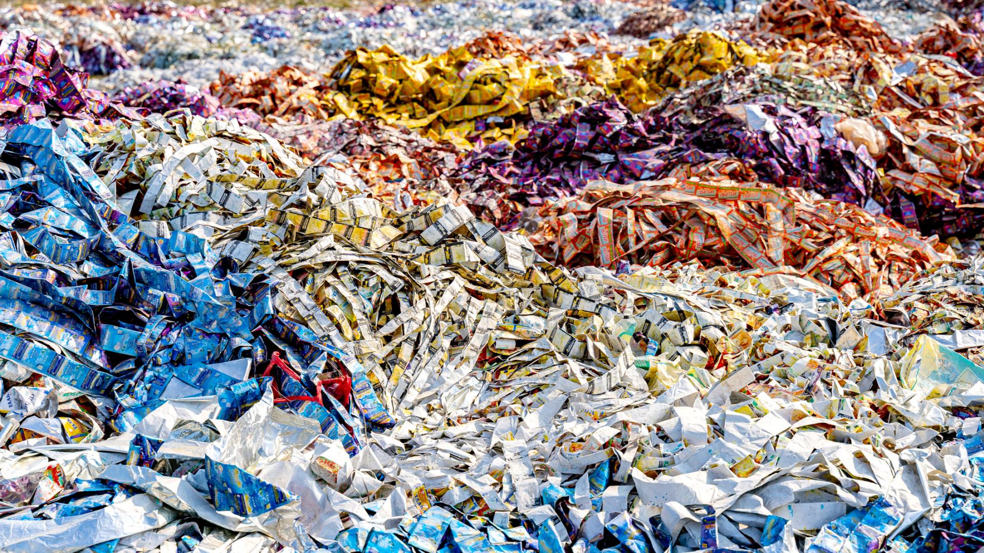 Plastikberge Februar 2020 in Indien Mikroplastik