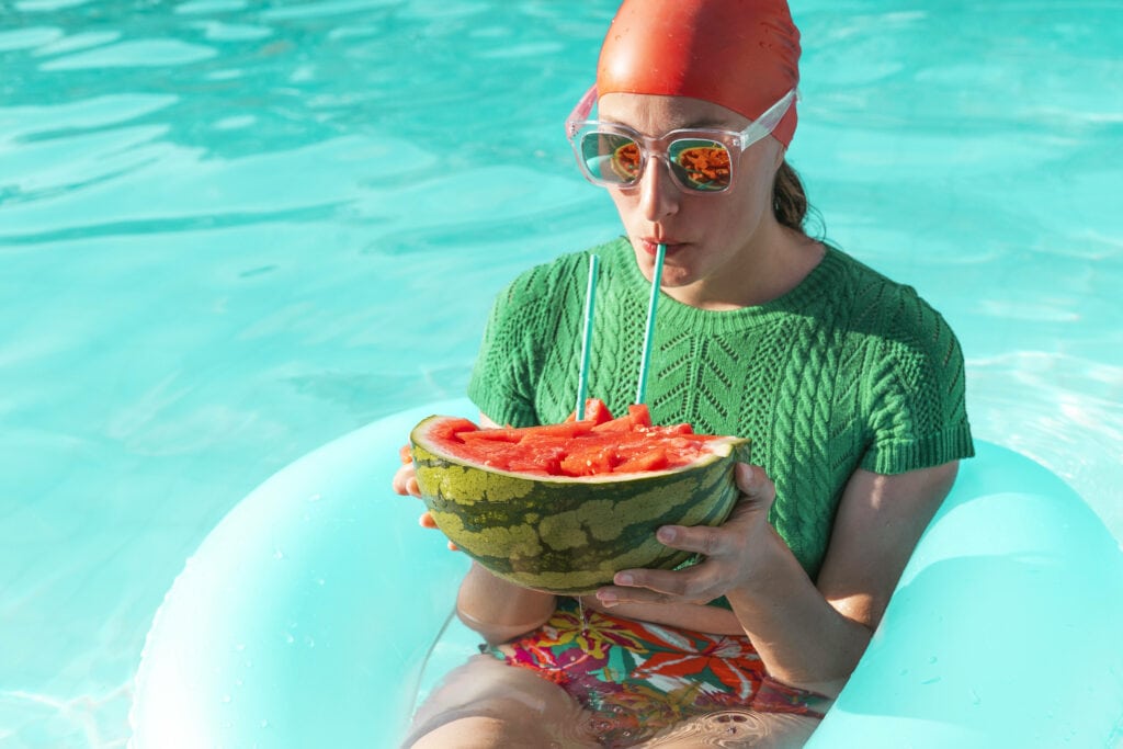 Wassermelone Frau