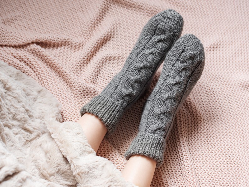 Kuschelsocken Bett KÃ¤lte