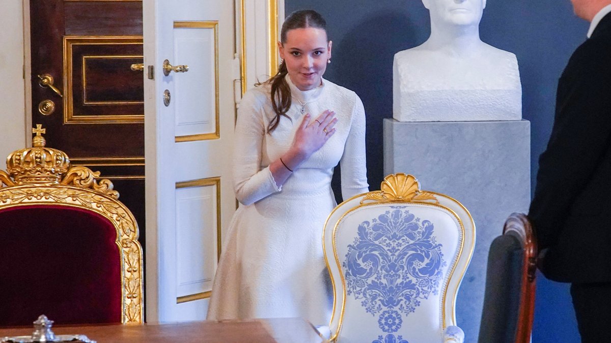 Prinzessin Ingrid Alexandra bei einer Kabinettssitzung im Palast.. © LISE ASERUD / NTB/AFP via Getty Images