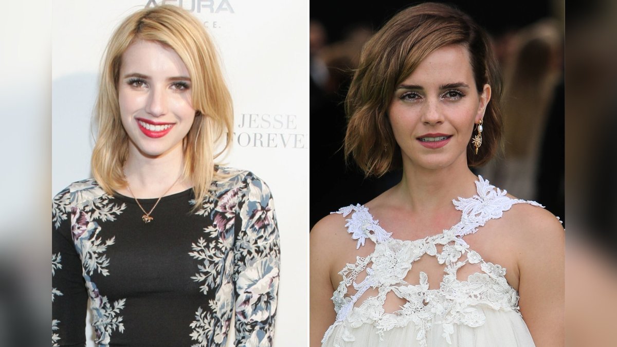 Verwechslungsgefahr? Emma Roberts (l.) und Emma Watson.. © imago images/James Atoa/Everett Collection / imago images/Cover-Images