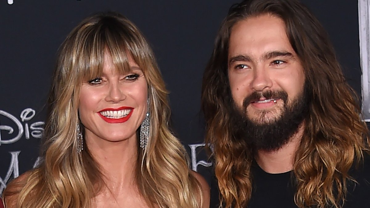 Heidi Klum und Ehemann Tom Kaulitz feiern mit Luftballons und Rosenblättern.. © DFree/Shutterstock.com