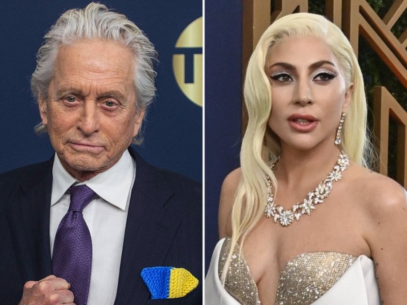 Michael Douglas und Lady Gaga unterstützen Ukraine bei den SAG Awards.. © [M] imago/ZUMA Wire / imago/UPI Photo