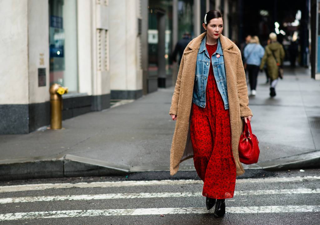 Jeansjacke mit Mantel in Kombi