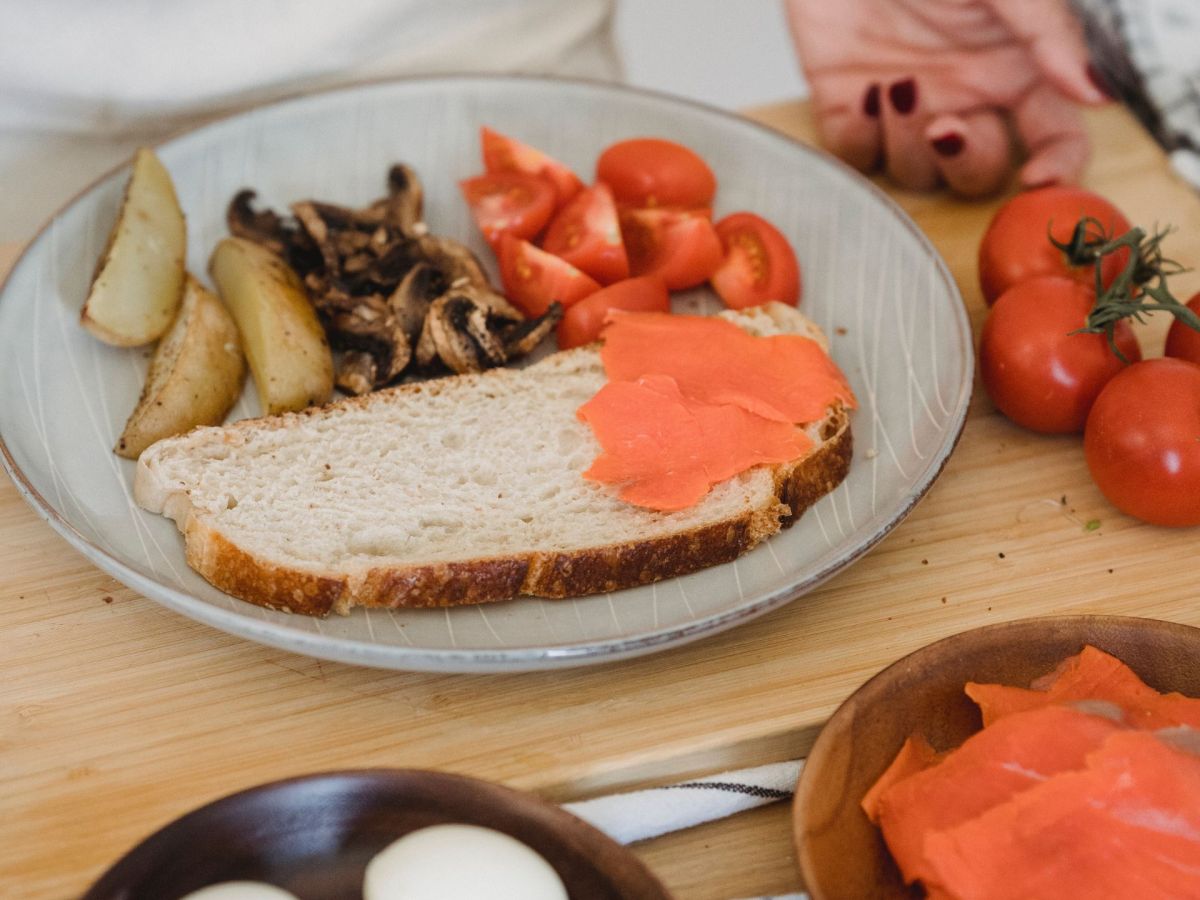 Brot mit Lachs