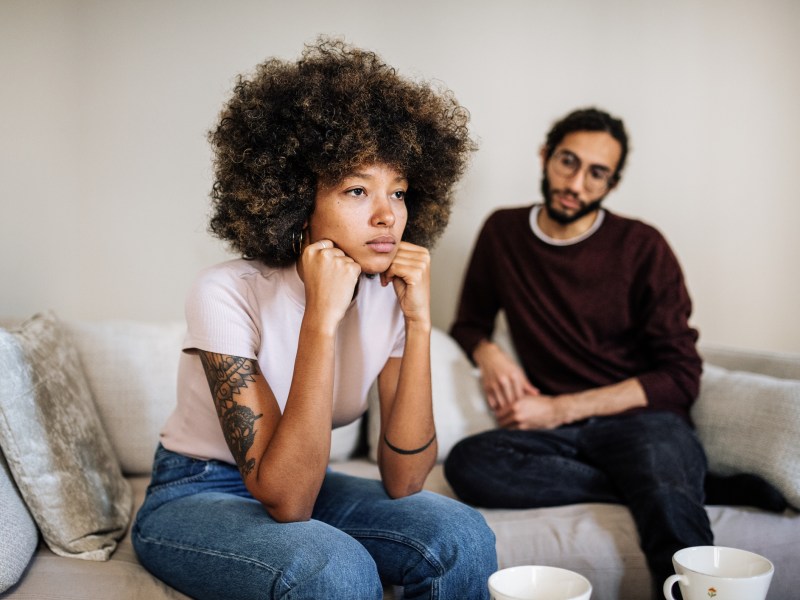 Couple unhappy