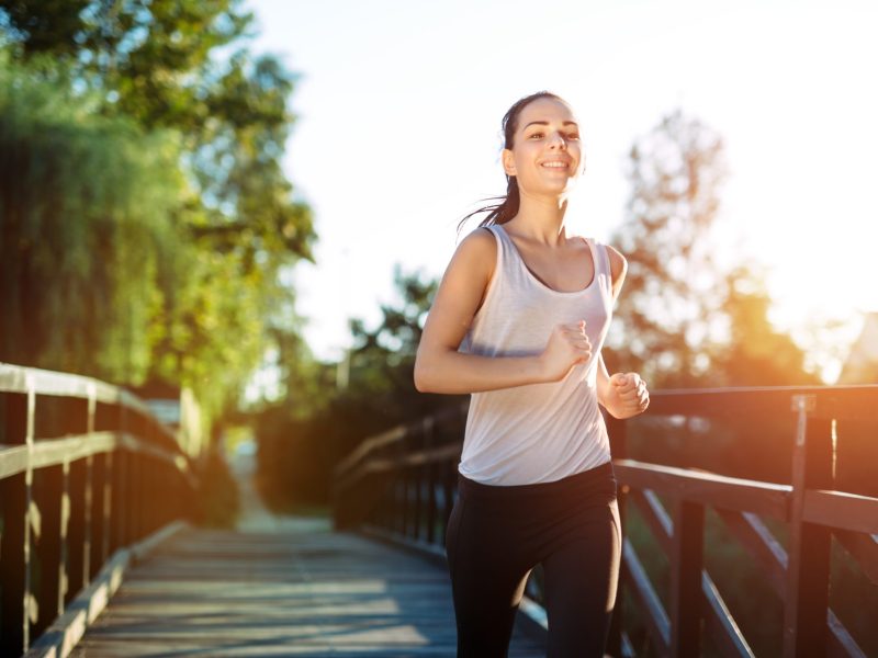 Frau joggen