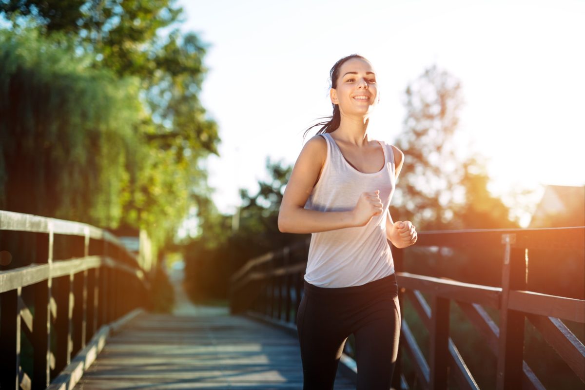 Frau joggen