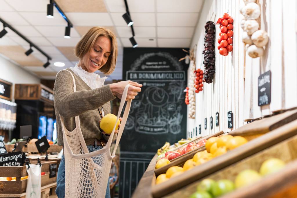 Frau Einkaufen Inflation