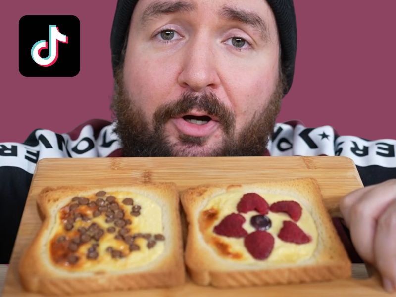 Cheesecake-Toast: Sturmwaffel stellt den neuesten TikTok-Toast-Trend vor