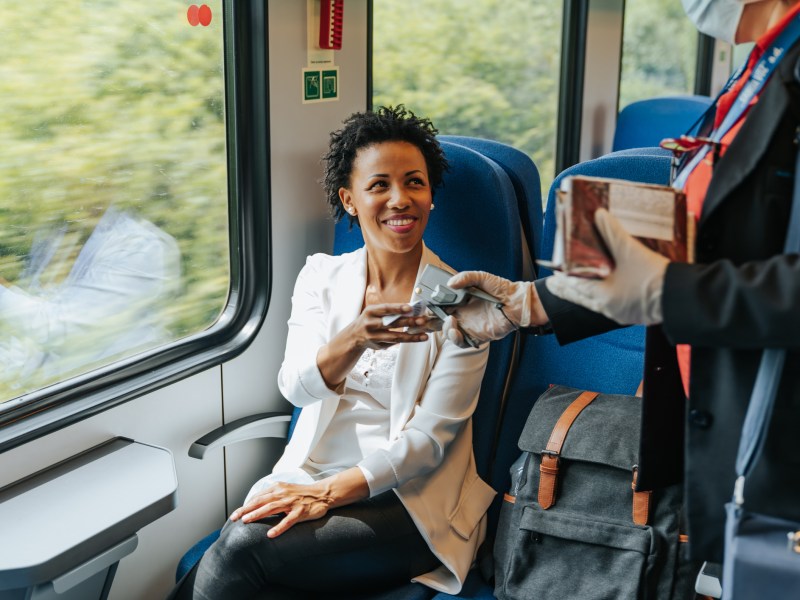 bahn fahren frau