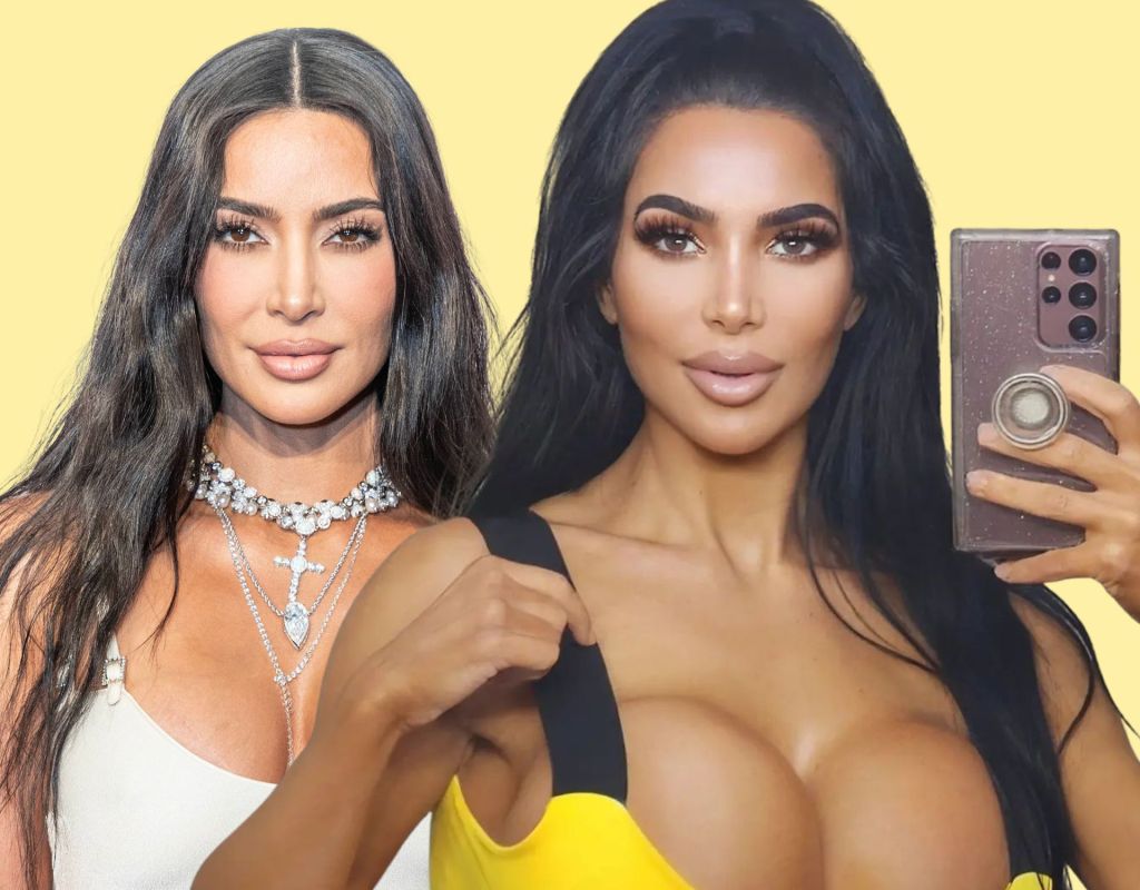 Kim Kardashian und ihr Double Christina Ashten Gourkani.