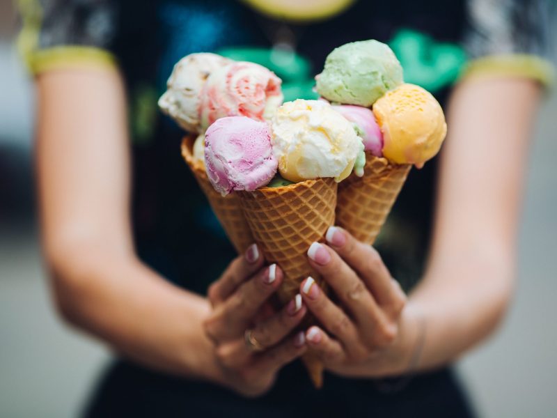 bunte Eissorten