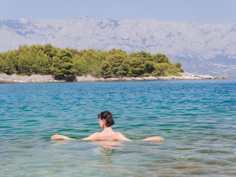 Frau Meer baden