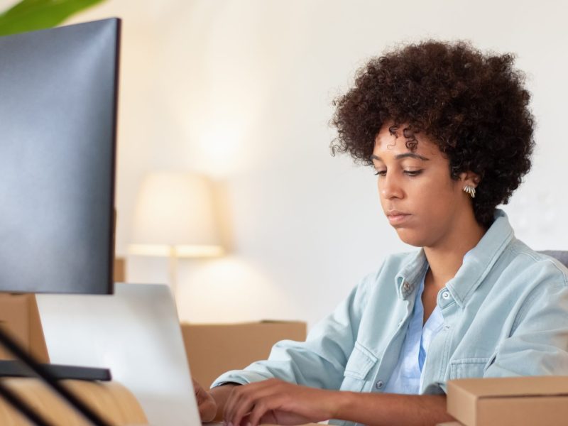 Frau Doppelkinn Home Office