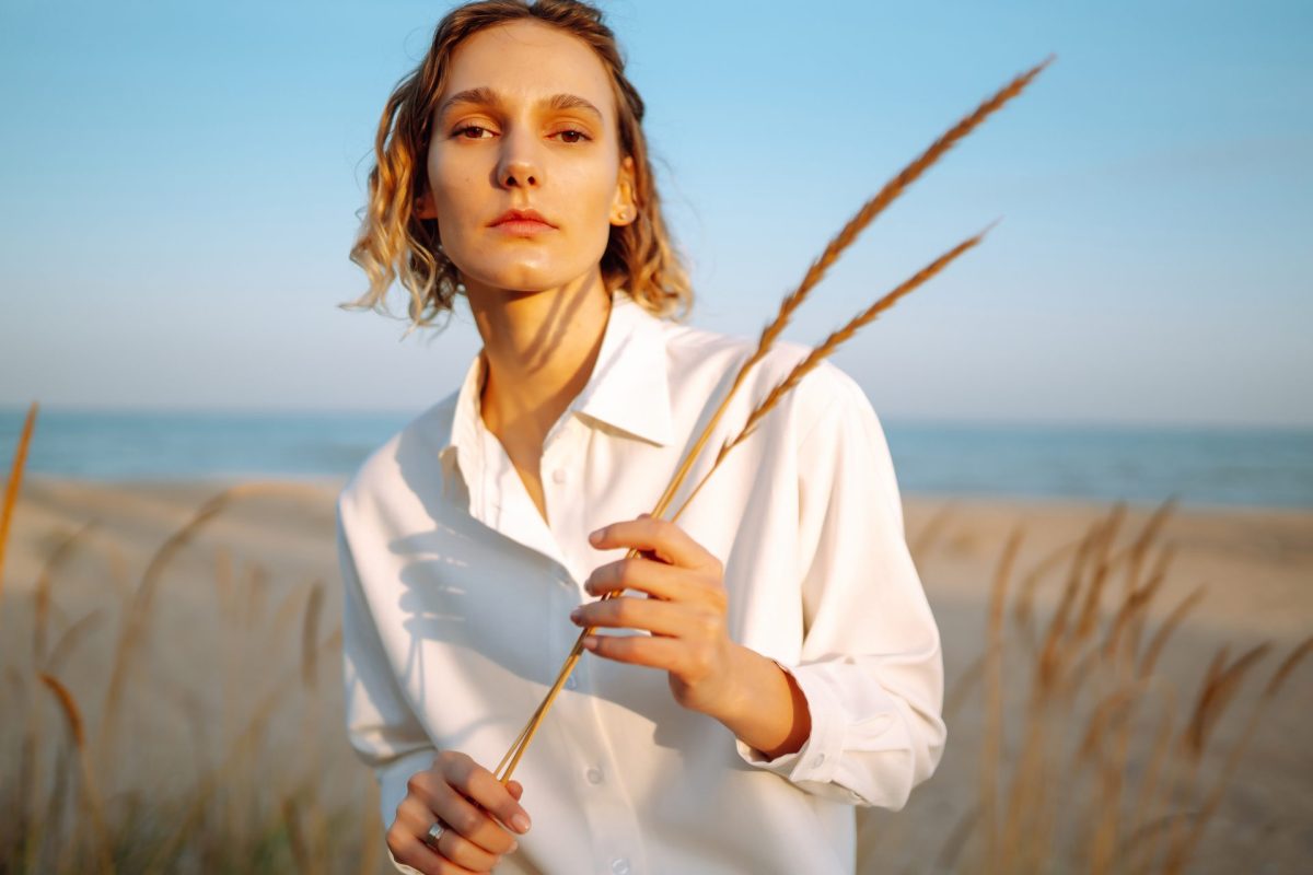 Frau am Strand