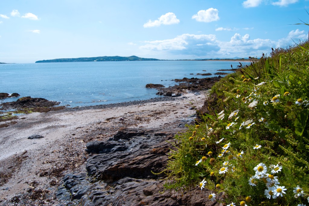 Der Strand von Portmarnock, Irland. 