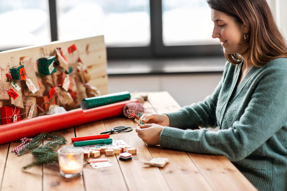 Frau Adventskalender basteln