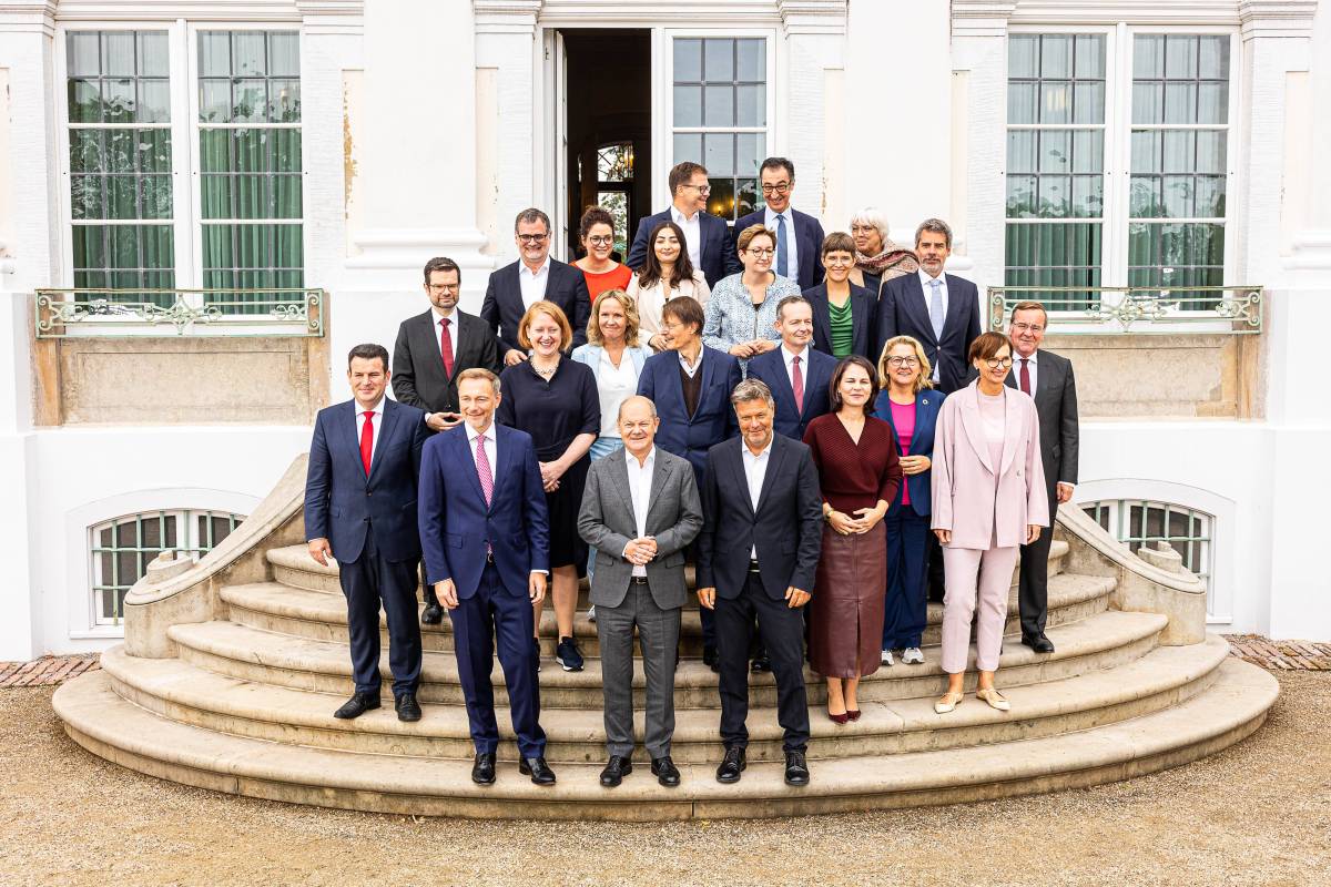 Gruppenbild der Minister der Ampel-Regierung.