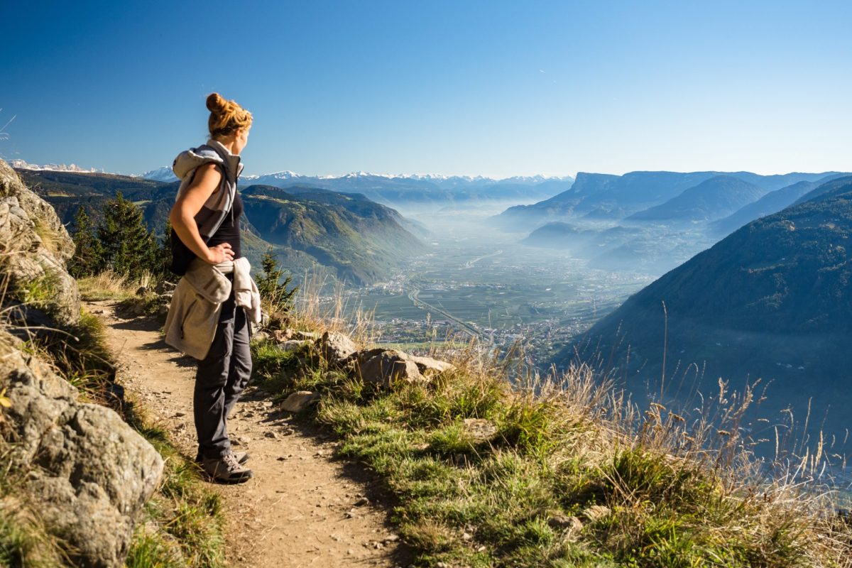 Frau Wanderung