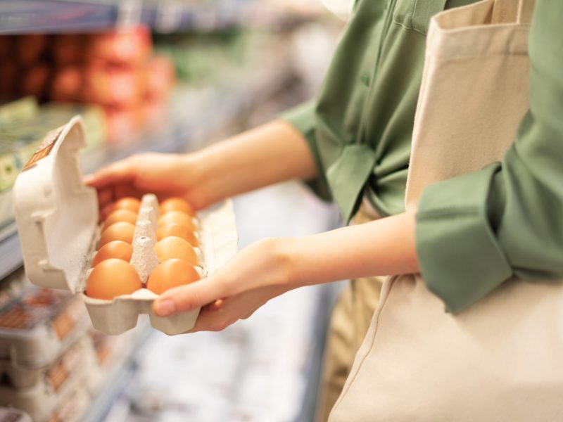 Eier kaufen Supermarkt