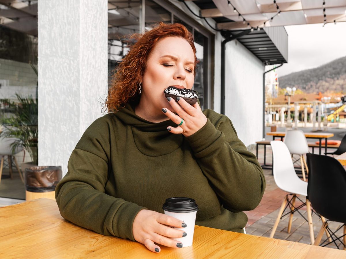 Frau Donut Kaffee