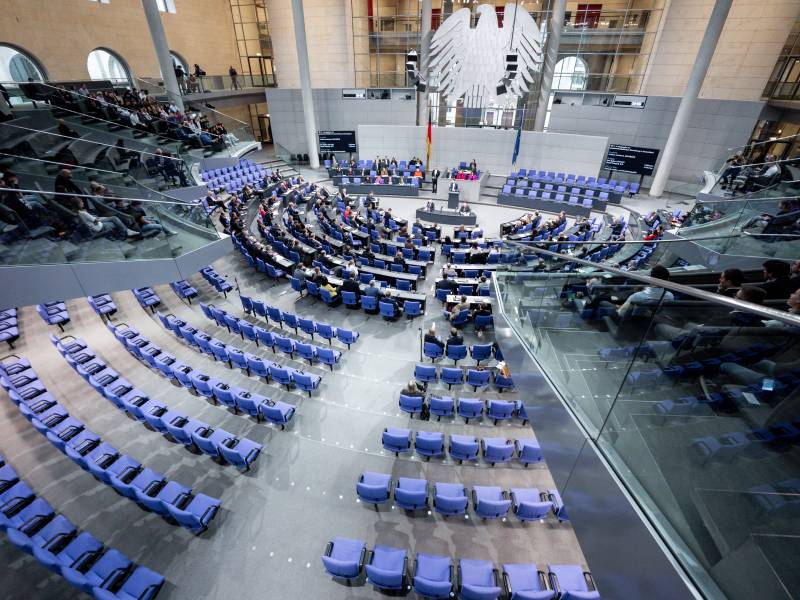 Der Plenarsaal im Deutschen Bundestag.