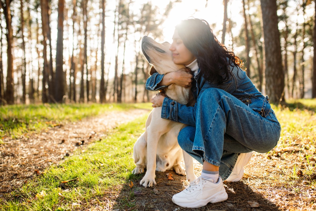 gemeinsamer Frühling mit Hund