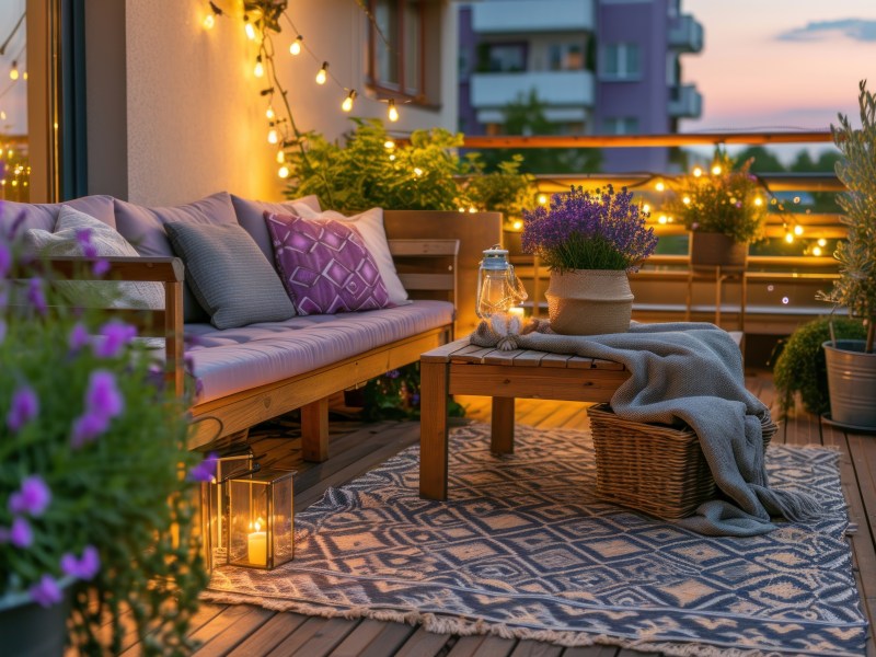 Südfranzösische Sommernächte auf dem Balkon. Lavendel braucht zwar nicht viel, aber der richtige Dünger boostert die traumhafte Pflanze im besten Sinne des Wortes.