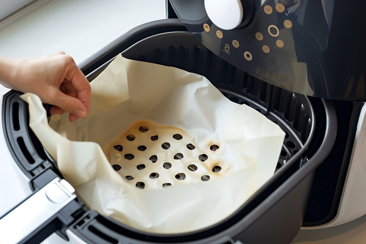 Air Fryer mit Backpapier