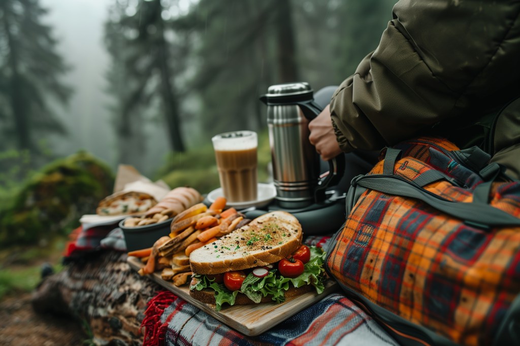 Essen beim Camping-Trip