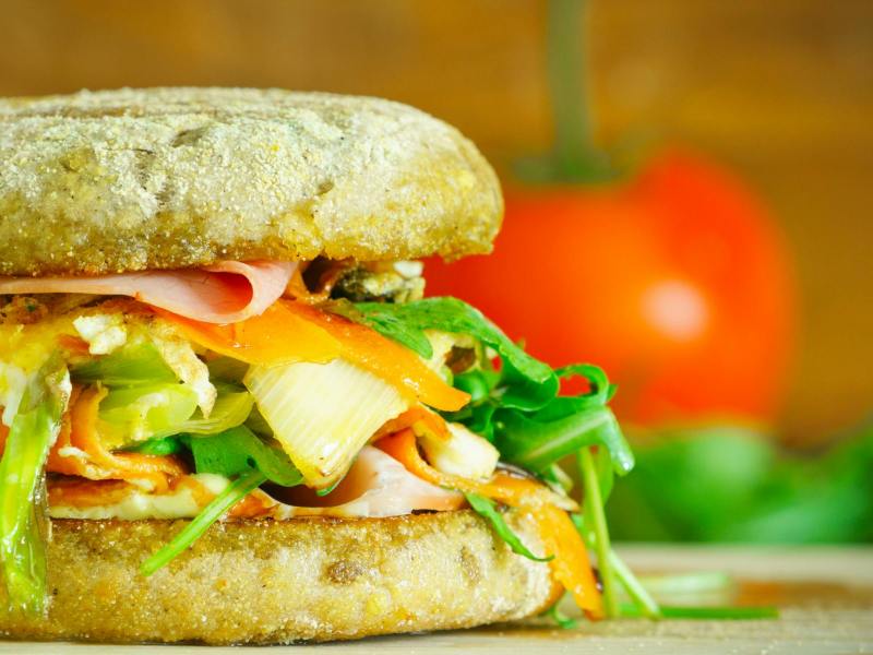 Toastbrötchen gesund belegt