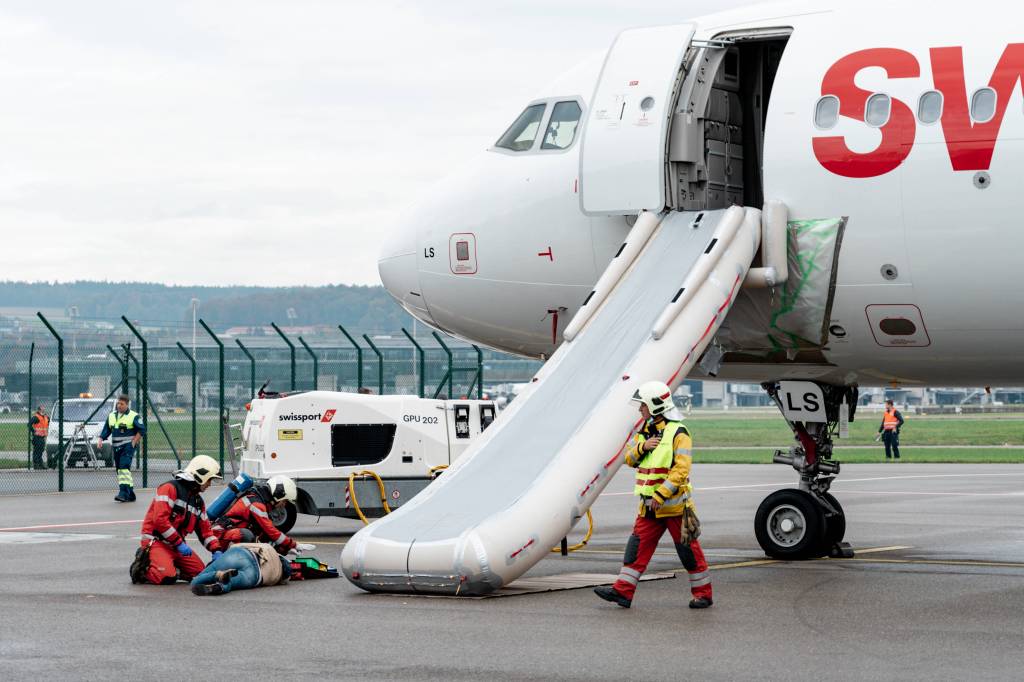 Flugzeug Notrutsche