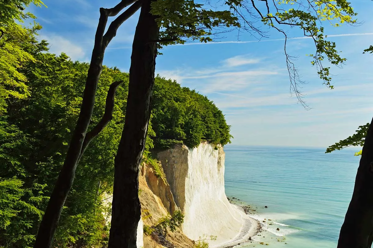 Die Kreidefelsen auf Rügen.