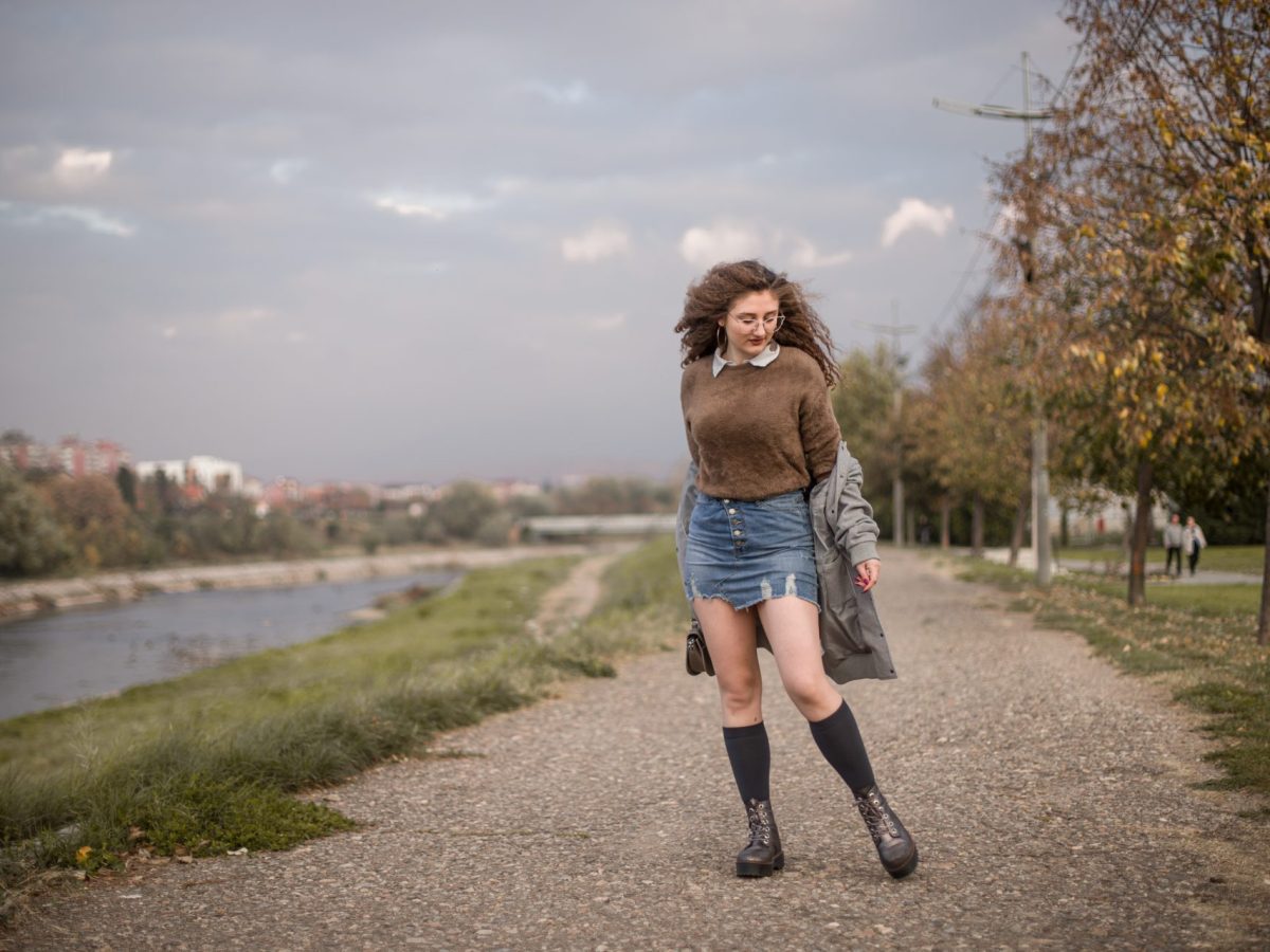 Frau mit Boots