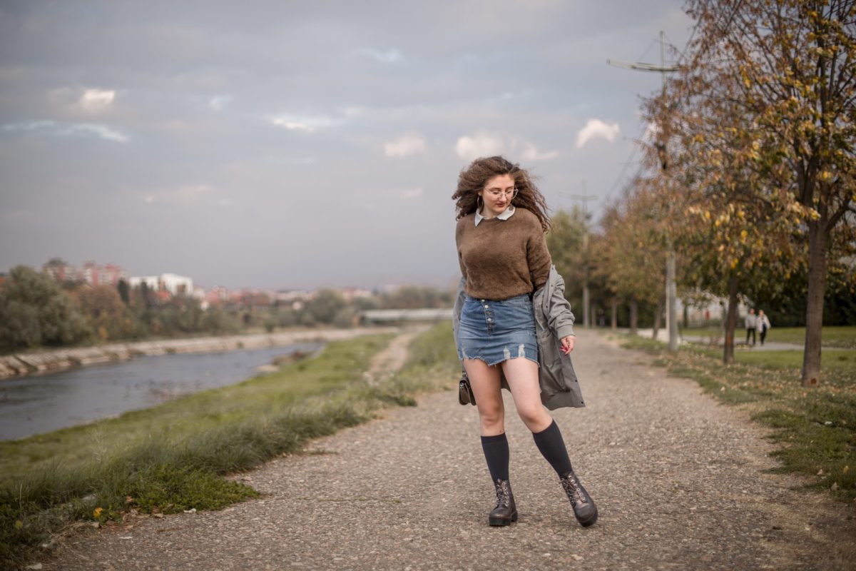 Frau mit Boots