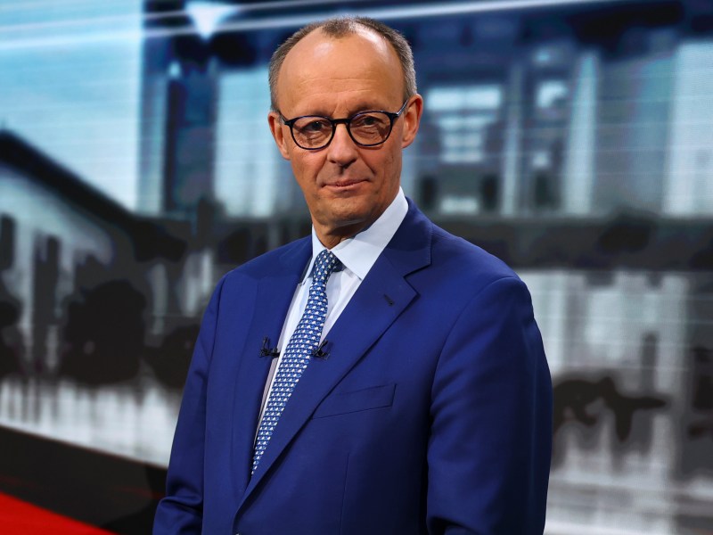 Friedrich Merz bei einer TV-Sendung.