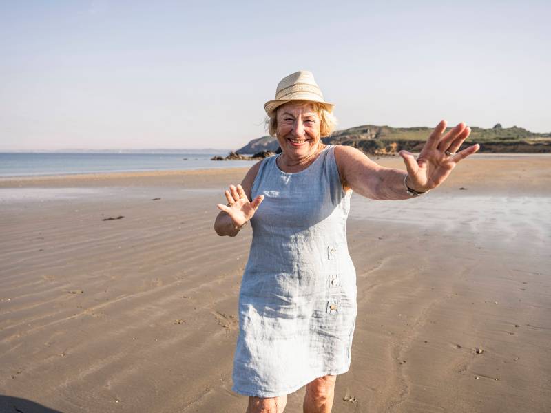 Frau Ruhestand Strand
