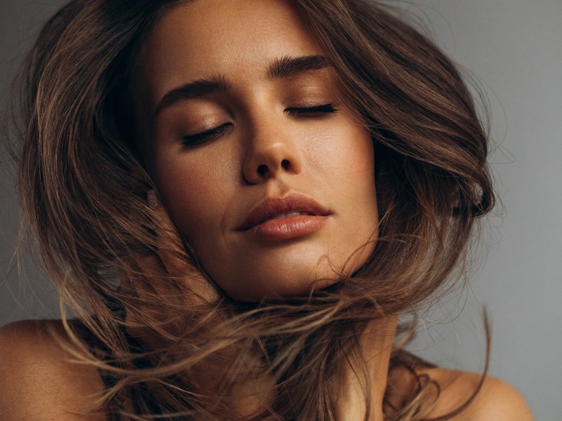Frau mit bronzed Make up