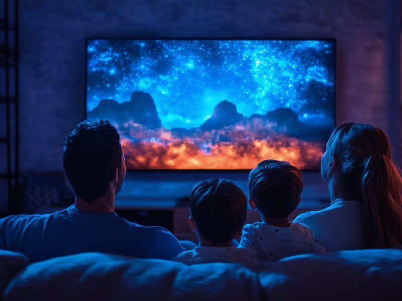 Familie vor dem TV