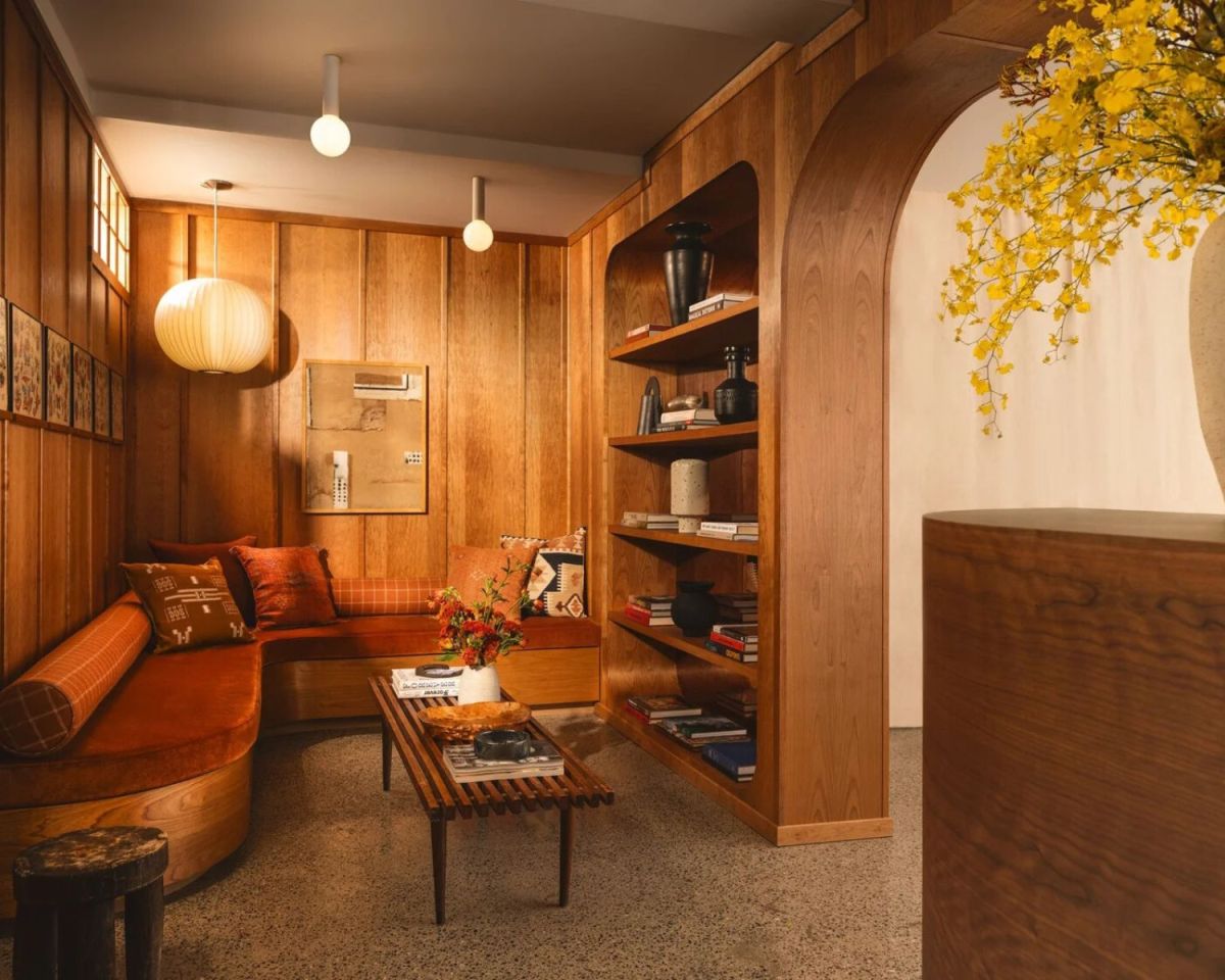 Reispapierleuchten im Interior.