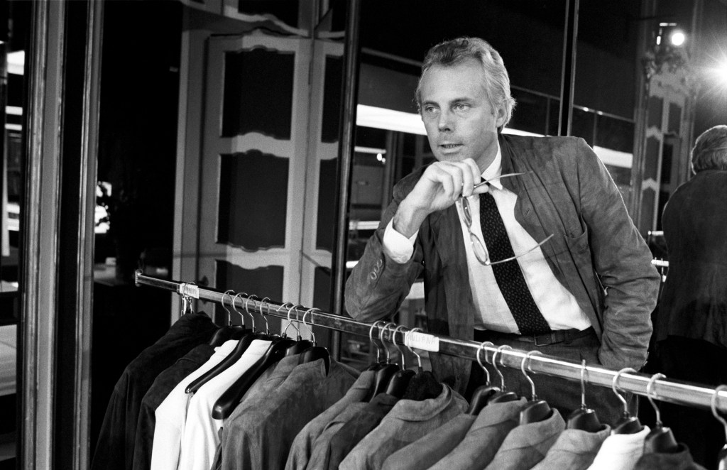 Designer Giorgio Armani im Jahr 1970.
