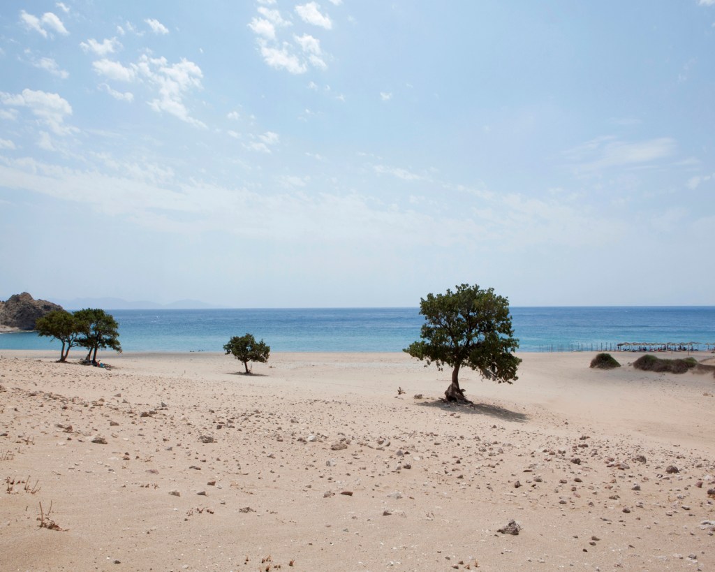 Auf der Insel gibt es viele Kiesstrände. Der einzige Sandstrand von Samothraki ist Pachia Ammos.