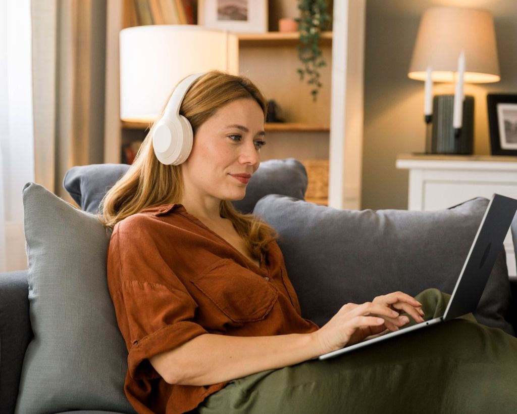 Frau Girokonto Laptop